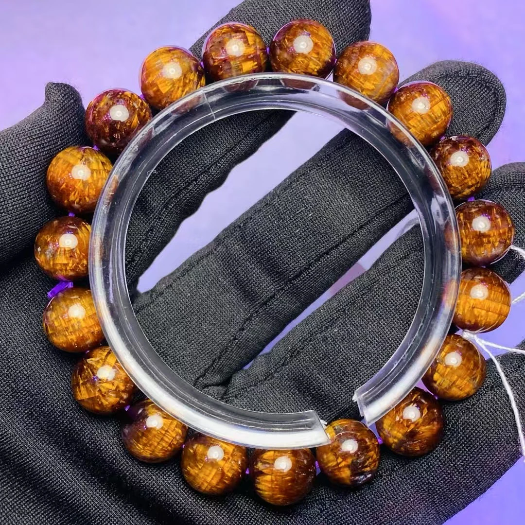 天然满钛晶极光紫钛晶水晶手链10毫米左右