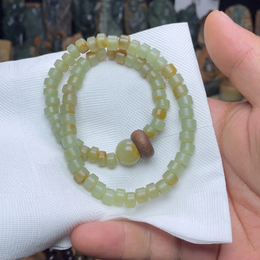 岫岩老玉（透闪石质玉）未镶嵌颈饰7×5