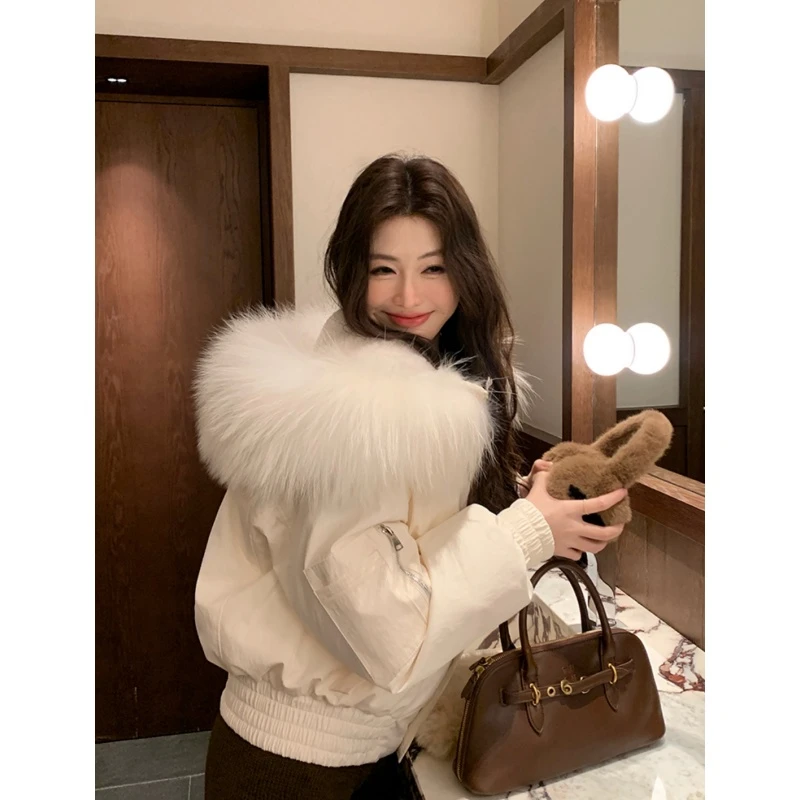 安梦忆皮草 ◆丹麦雪精灵~90白鸭绒羽绒服女款冬季新款派克服外套