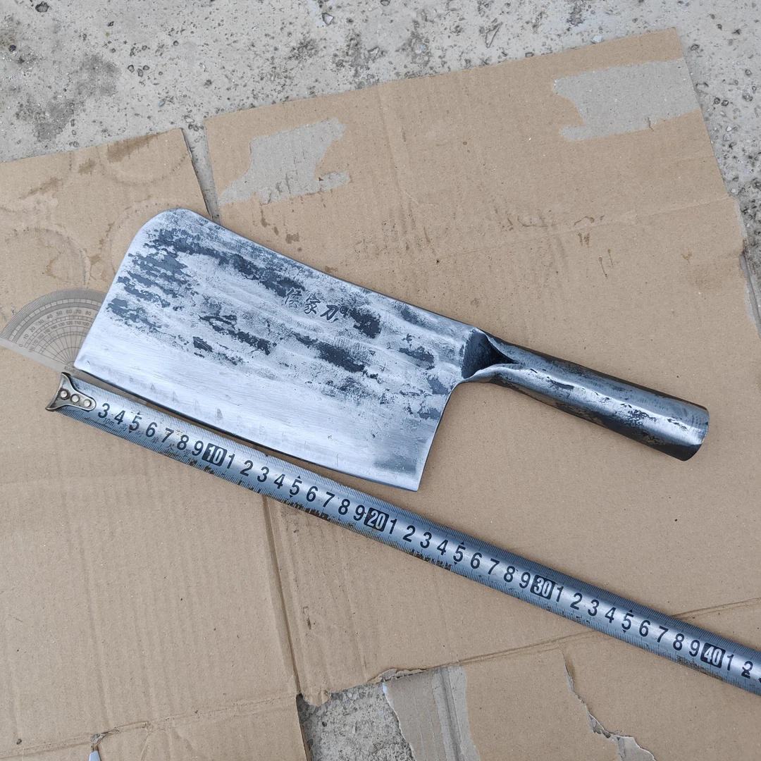 纯手工锻打炮弹钢一体砍骨刀