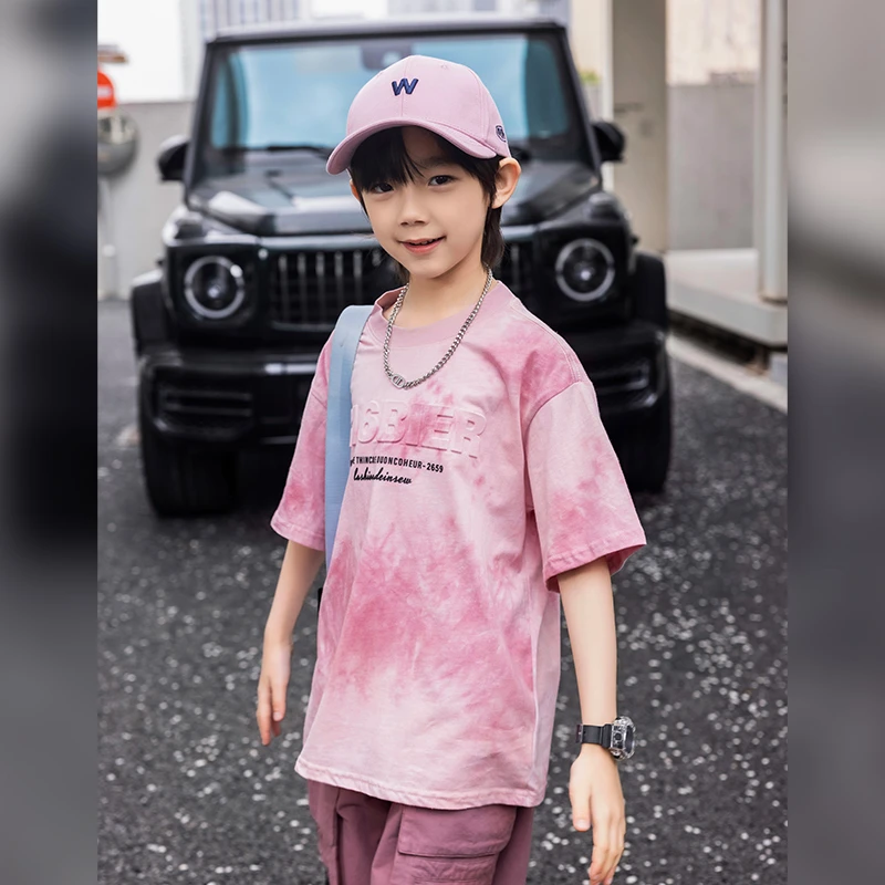 男童短袖T恤重磅纯棉薄款夏装大童衣服2025新款休闲夏季半袖上衣