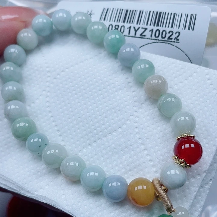翡翠足银镀金镶嵌吊坠(不含链)