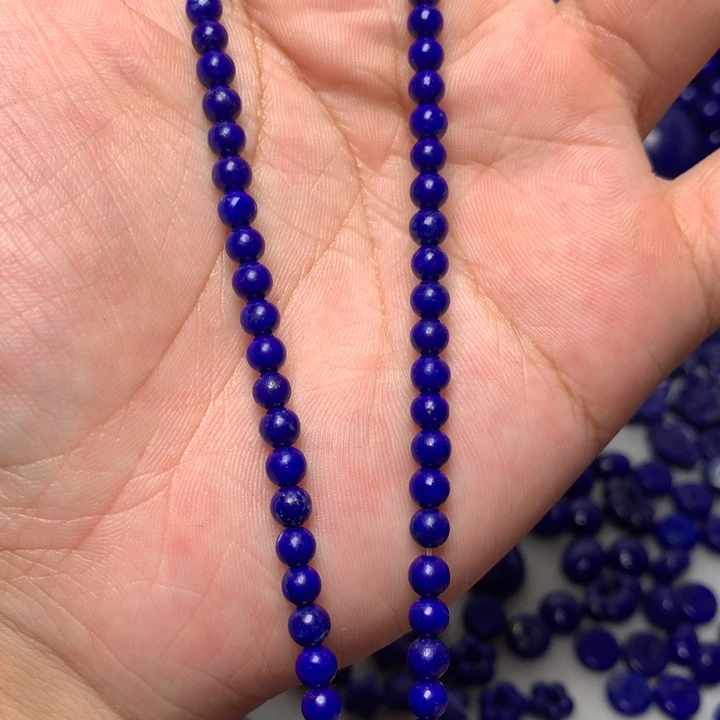 青金石未镶嵌4.5mm小米珠39cm