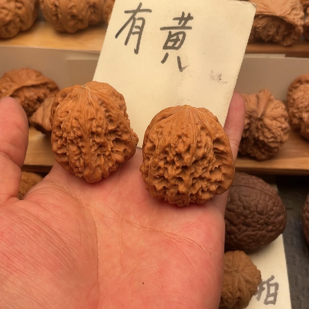 萝***北吊坠文玩核桃凹底