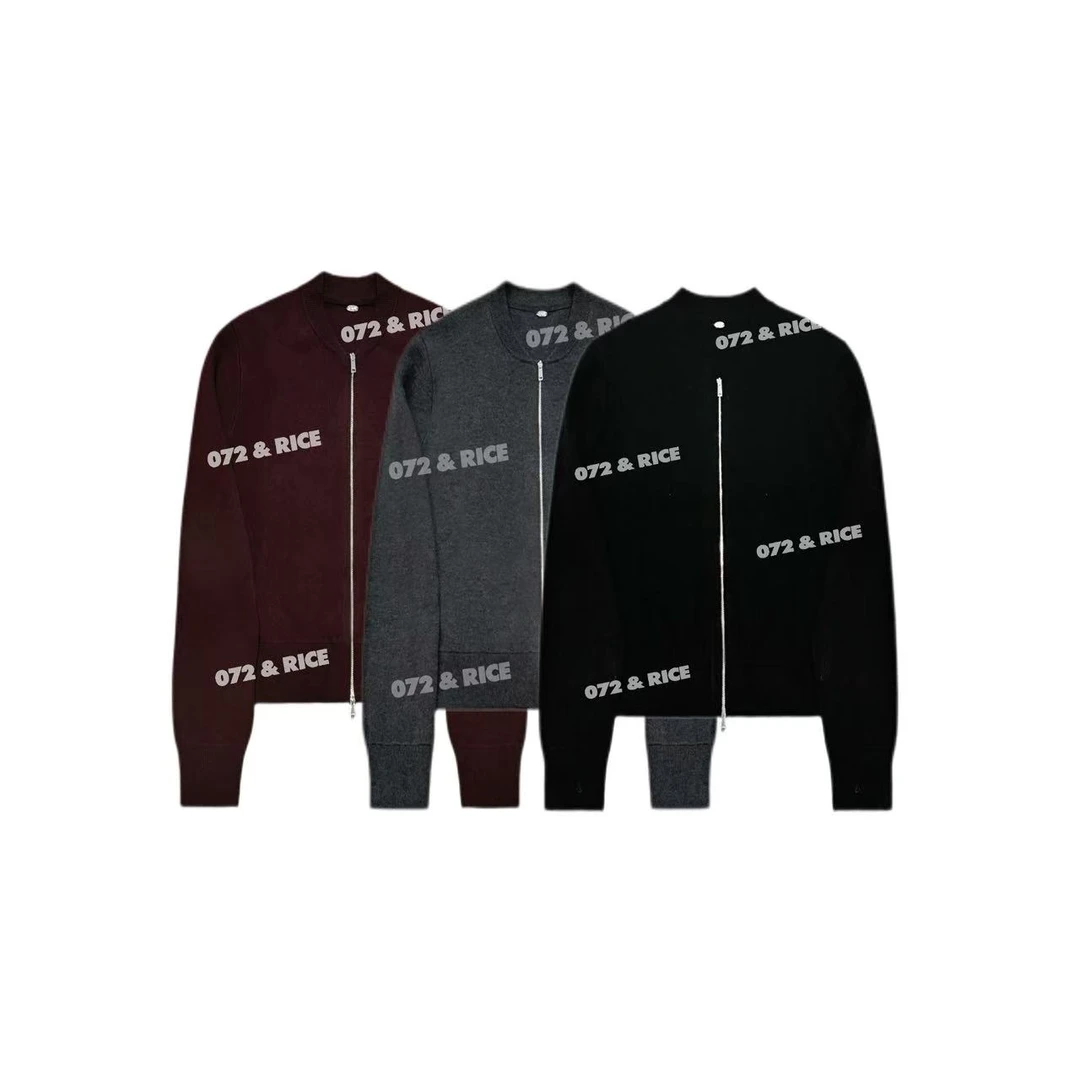 072 & RICE【红茶馆】绵羊毛 秋季休闲百搭V领长袖针织外套 A65699