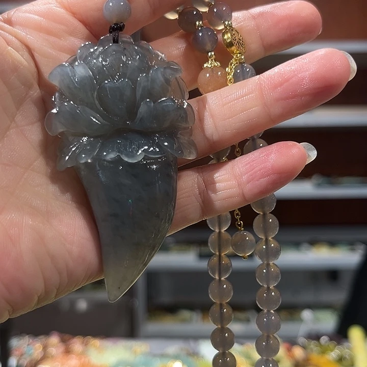 未镶嵌岫玉毛衣链