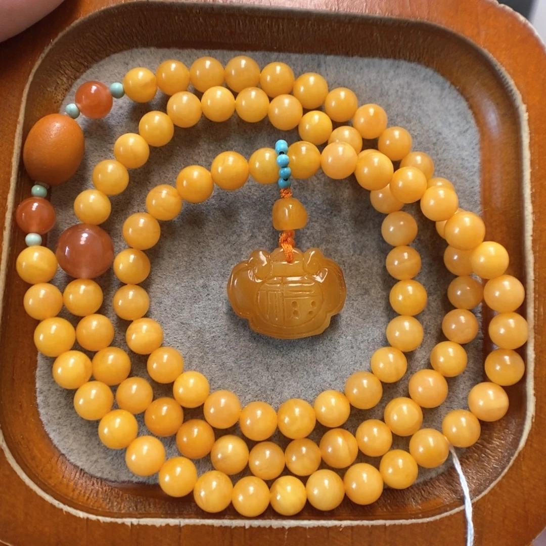 未镶嵌蜜蜡手串蜜蜡手串