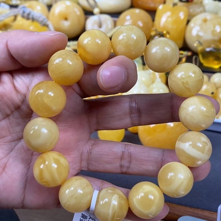 琥珀颈饰未镶嵌手串