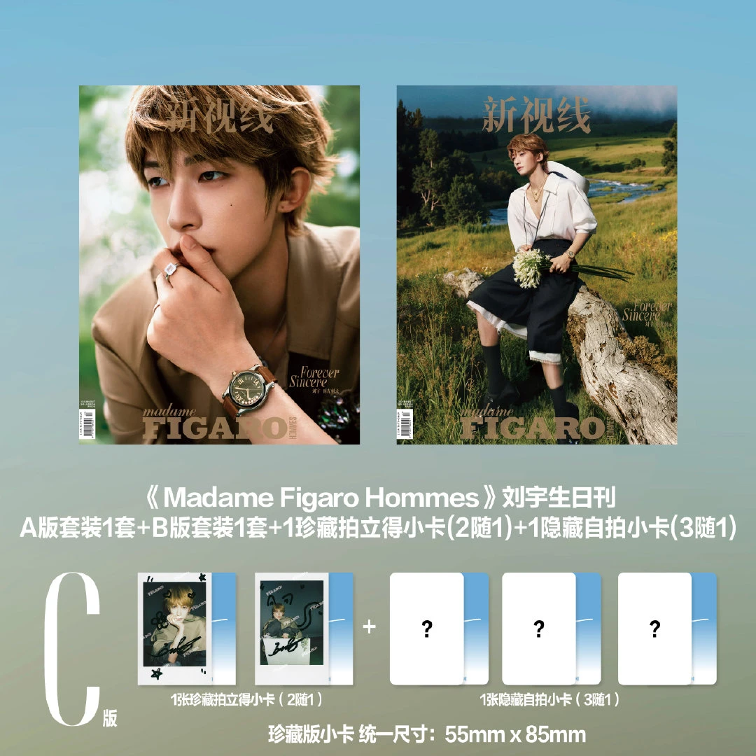 Madame Figaro费加罗男士杂志2025年8期刘宇封面ABC版套装宁艺卓