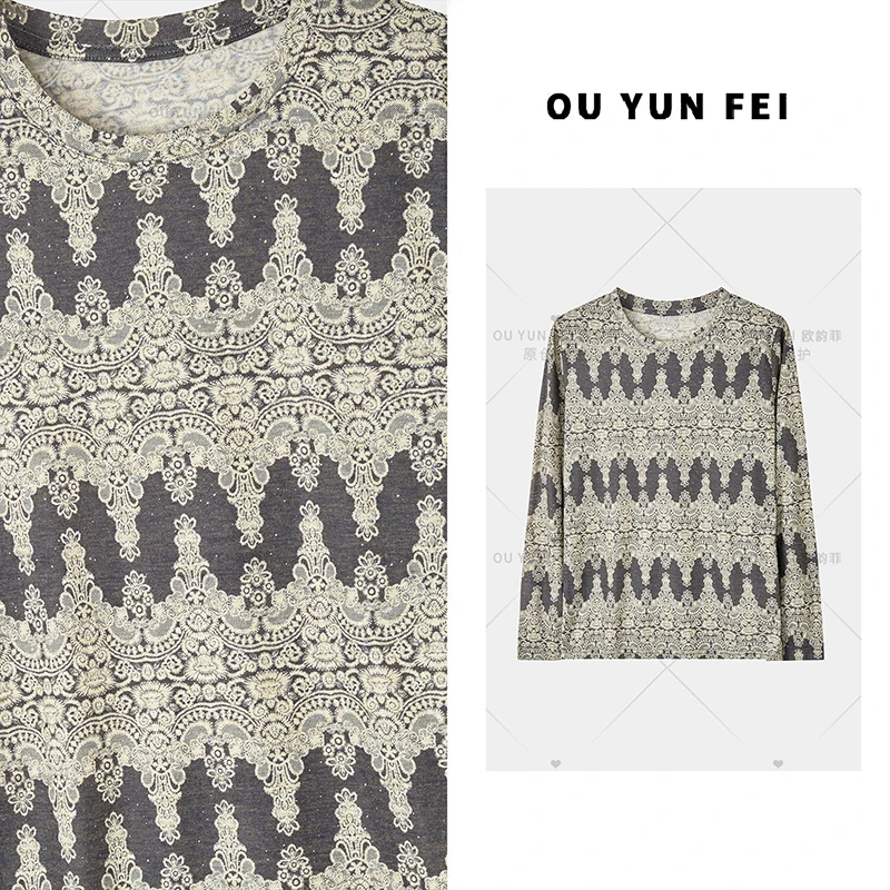 女针织圆领薄款印花秋季毛针织衫网红休闲ins百搭P012