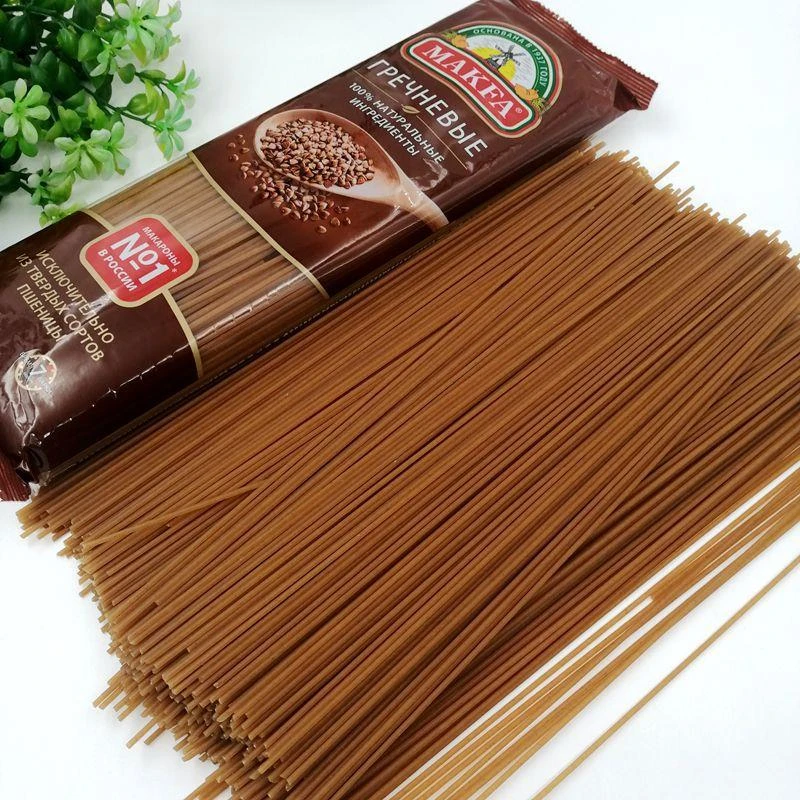 俄罗斯风味粗粮全麦荞麦面条通心粉拌面螺旋面条家用袋装速食意面