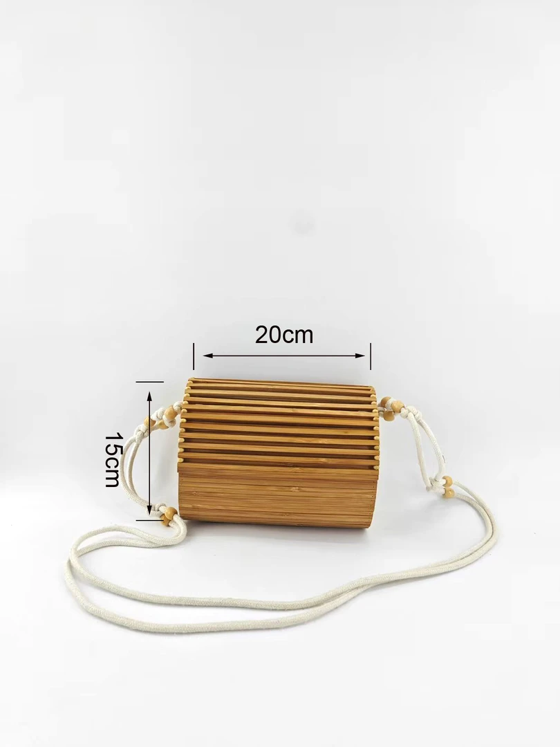 竹条单肩纯色单根斜挎包新娘金色肩包链条包白色编织