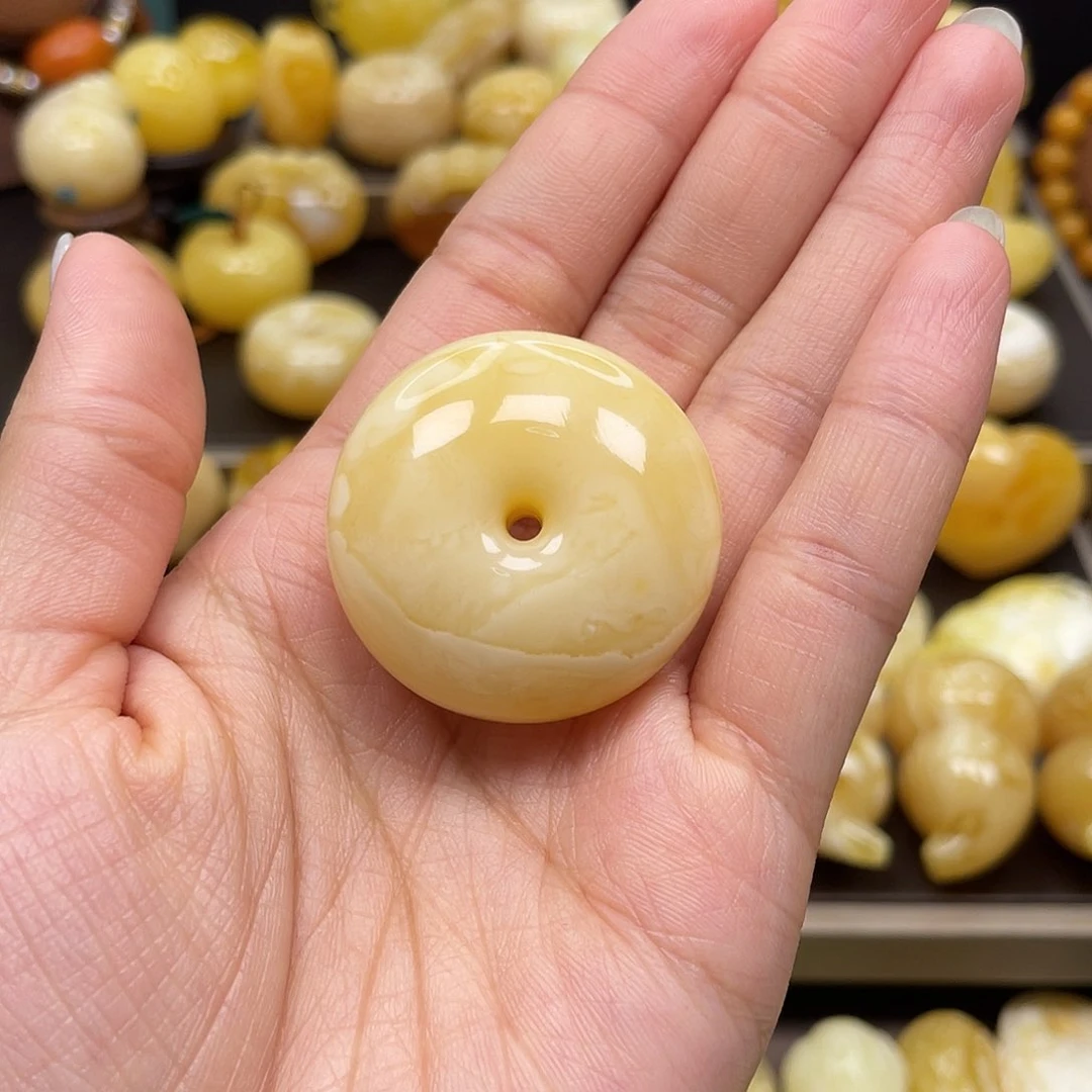 蜜蜡裸石未镶嵌茉****珠蜜蜡