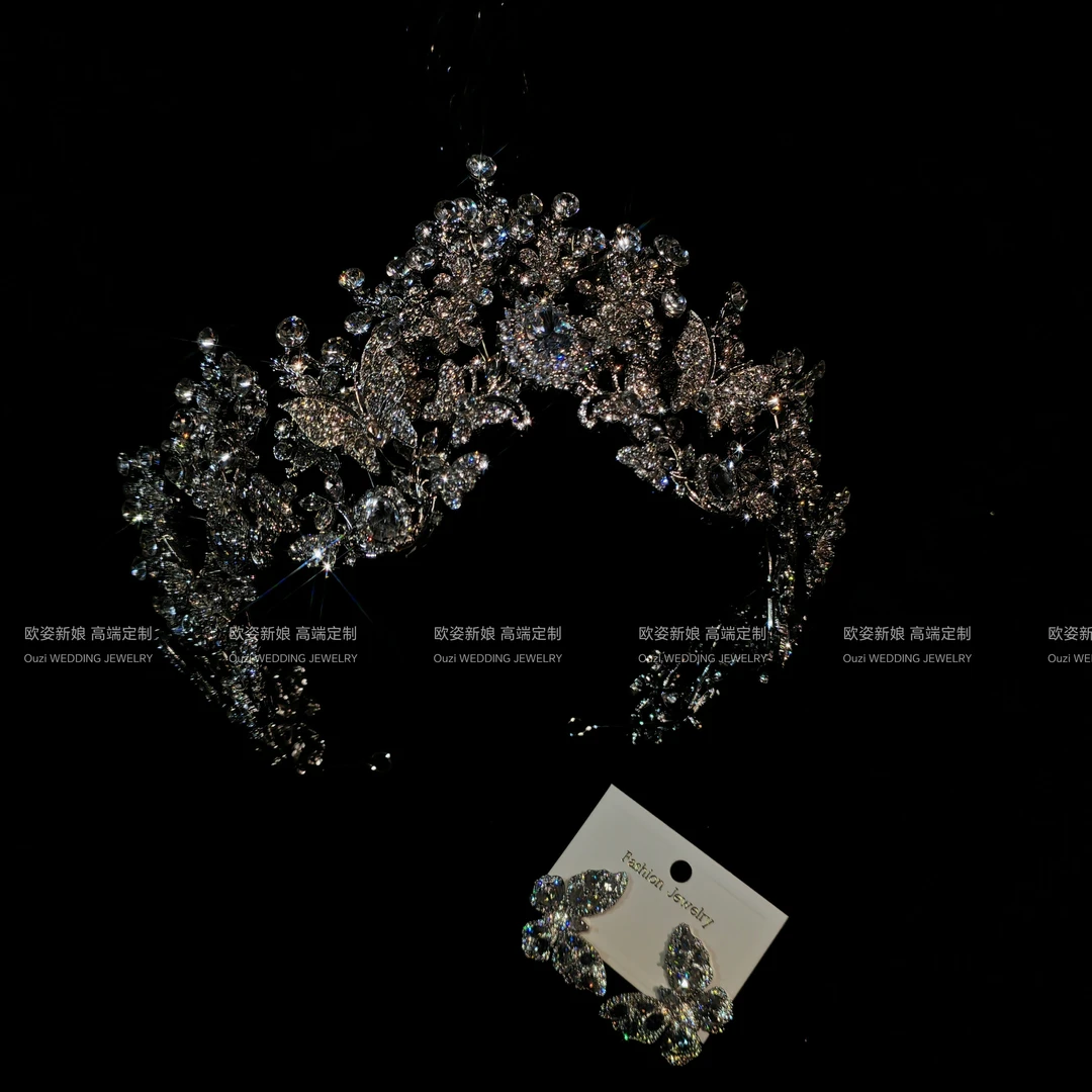 欧姿新品推荐气质软冠婚礼白纱仪式感皇冠轻奢绝绝子公主冠17706