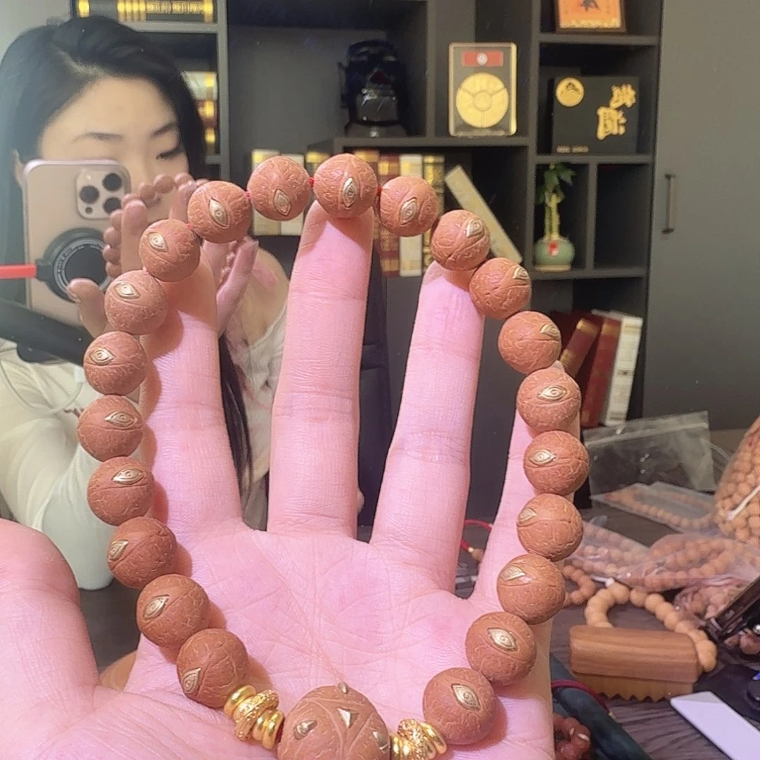 凤眼菩提手串12单仓籽镶嵌