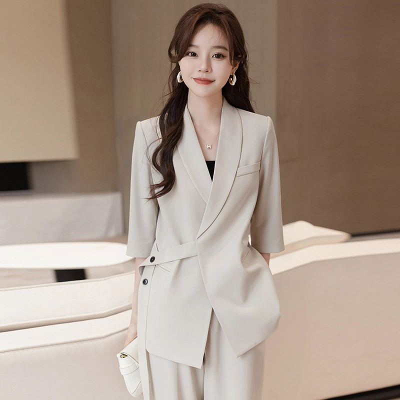 高级感西装套装女2025新款职业正装职场通勤休闲西服外套夏季薄款