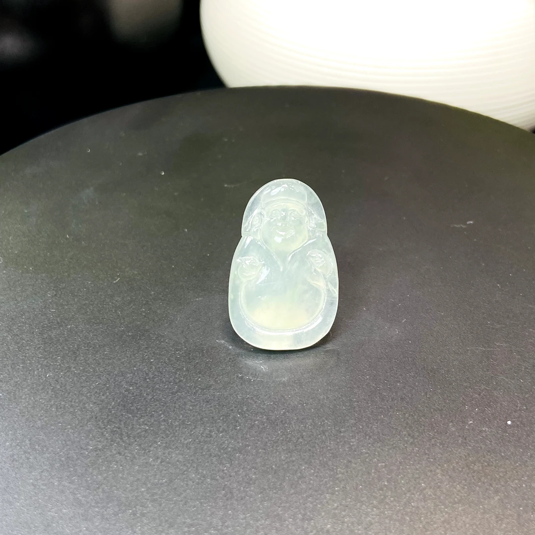 RX18天然缅甸A货翡翠冰绿财神/034506/北京中保拍卖