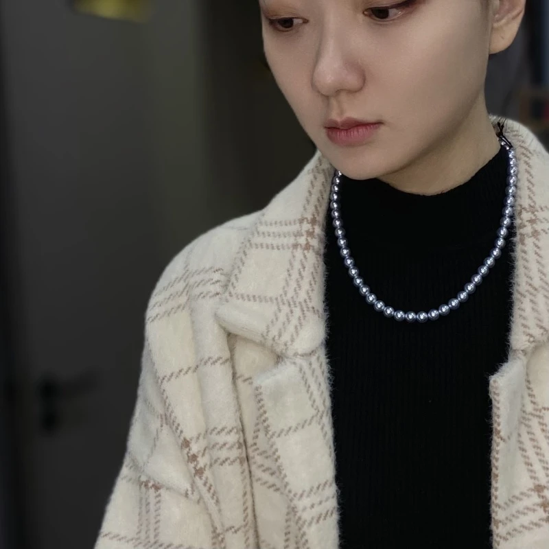 吊坠925银 【掌柜专属】A013 [银蓝光8mm串链] 经典 简约 时尚 百搭