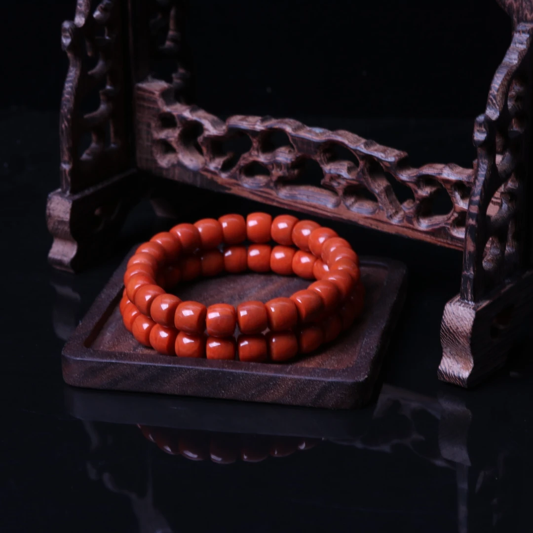 高品精美南红玛瑙9mm左右直切手串一条N594（多样性发其一）