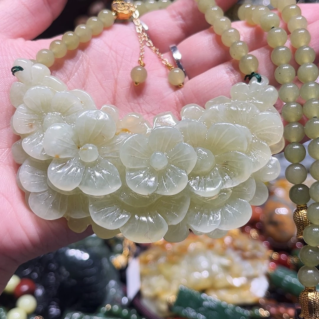 未镶嵌岫玉毛衣链