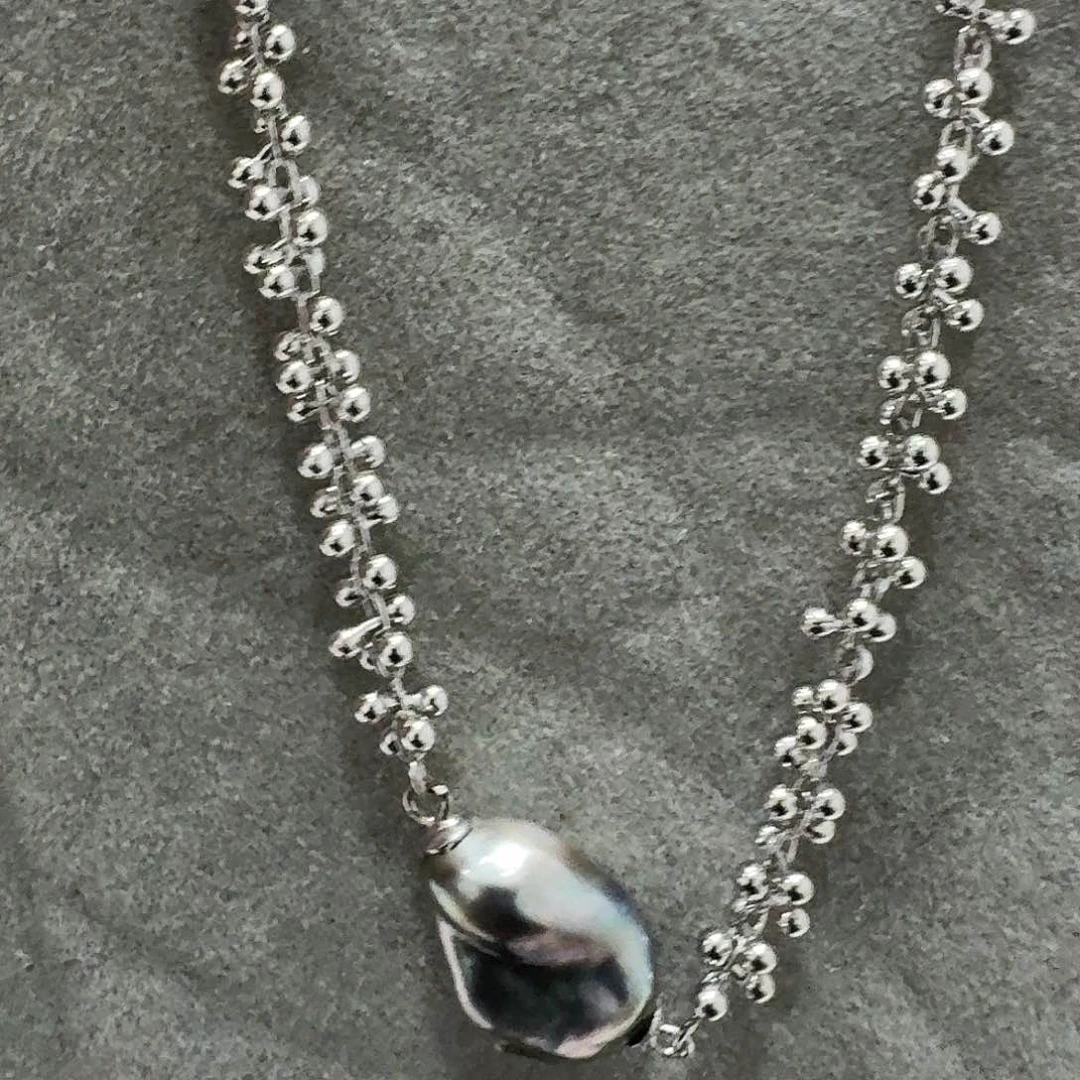 银S925镶嵌海水珍珠吊坠(赠链)