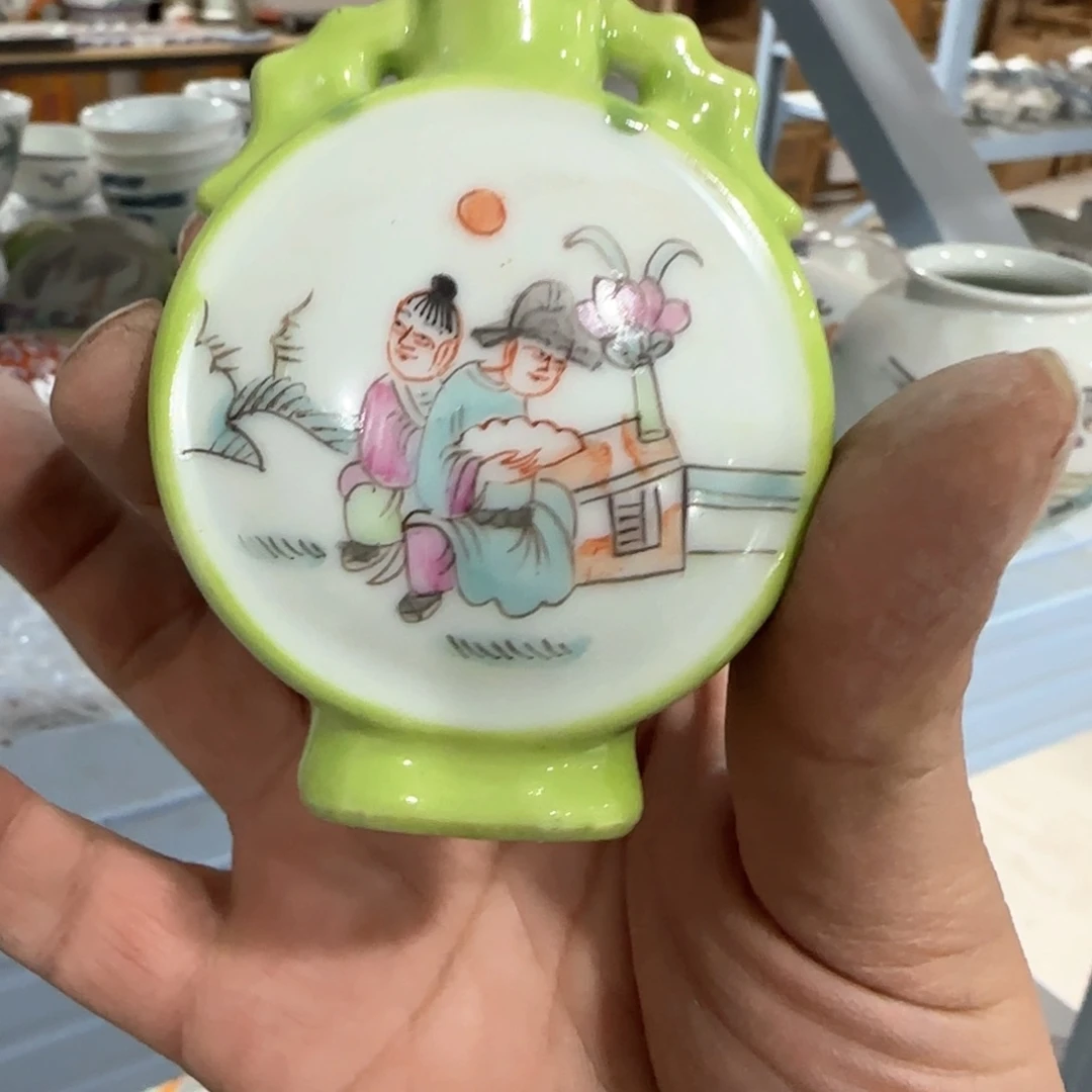 瓷片摆件手绘瓷器全部处理了吧