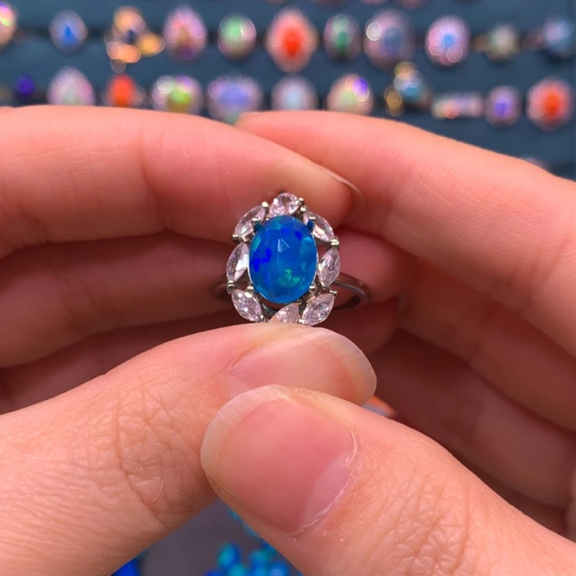 【闪购商品】欧泊戒指款式银S925镶嵌已*置