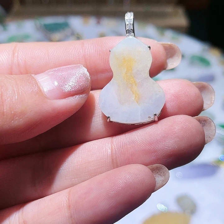 翡翠银S925镶嵌颈饰