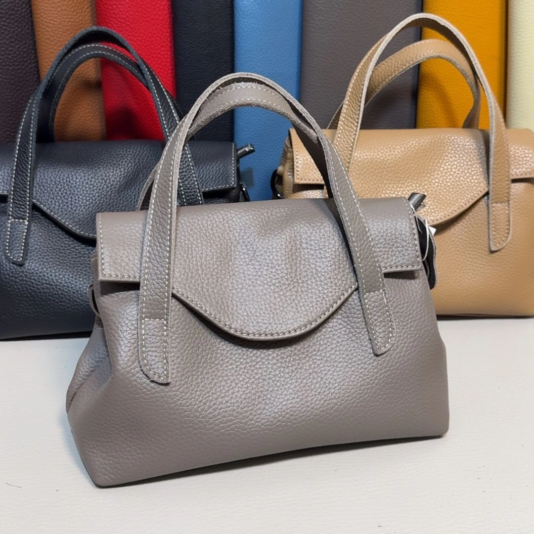 头层牛皮灰色真皮