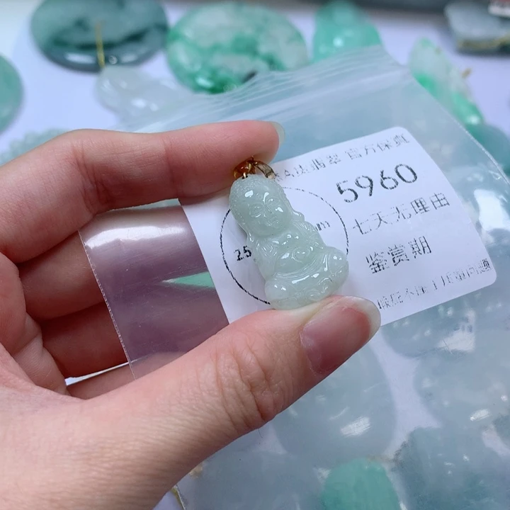 颈饰银S925镶嵌翡翠翡翠