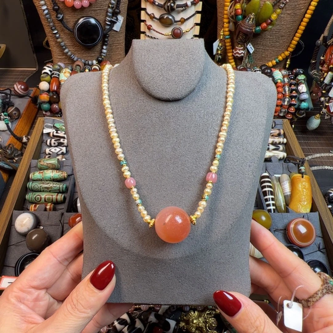 玛瑙/玉髓未镶嵌项链