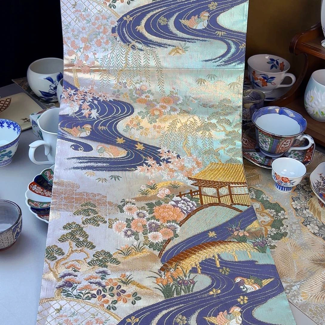 它家陶瓷真是太好看了！1.1米桌旗