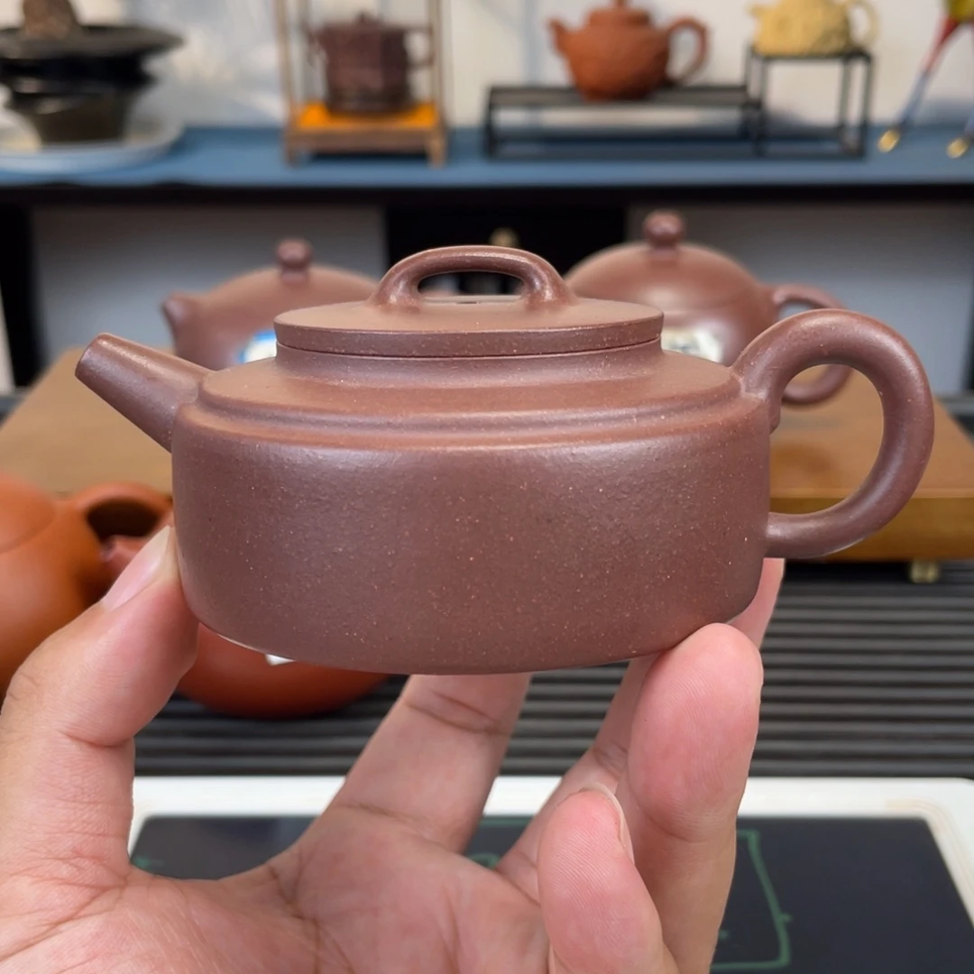 紫砂茶壶紫泥周盘150cc