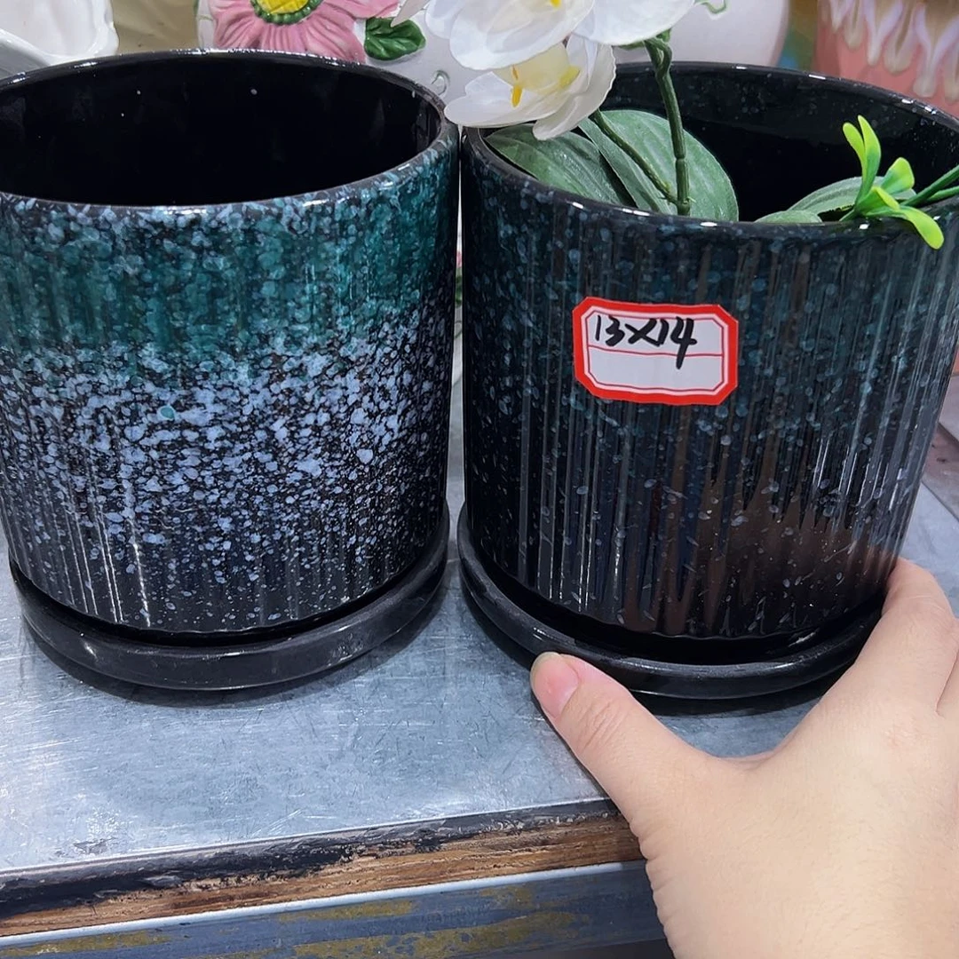 外贸尾单陶瓷花盆凑10米包邮
