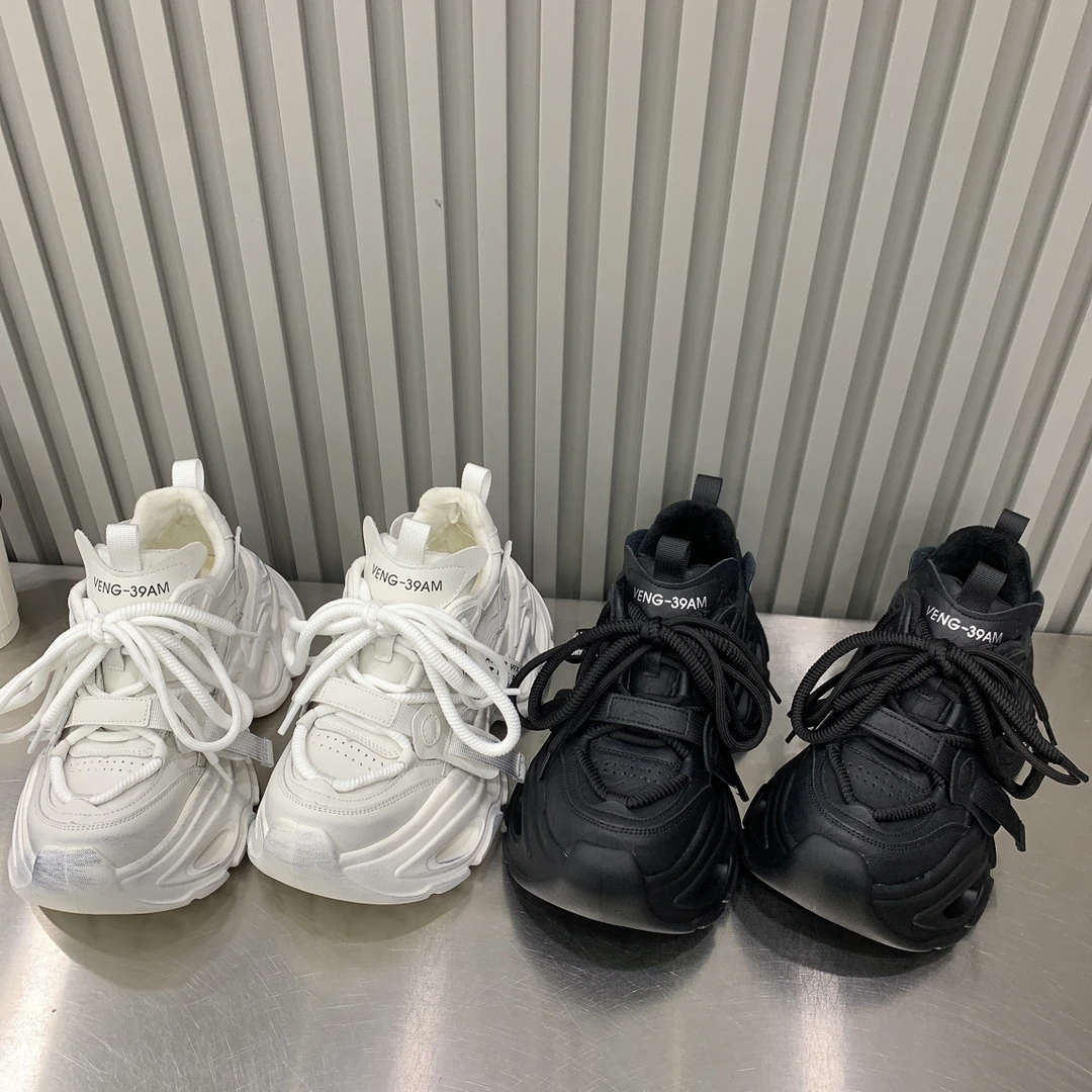 老爹鞋女2025年新款系带绑带小众辣妹小个子显脚小松糕复古运动鞋