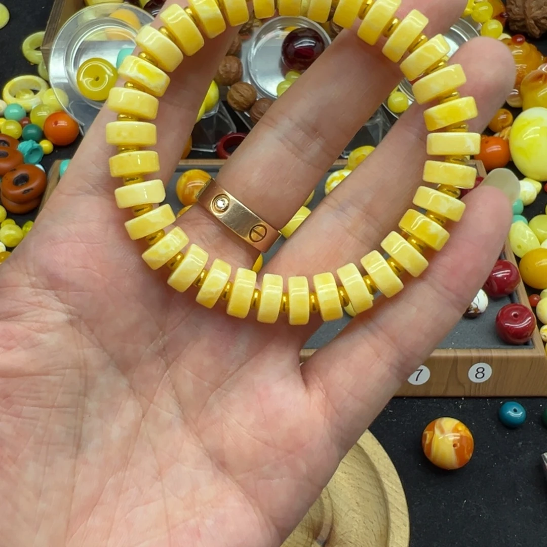 山***岫琥珀未镶嵌颈饰配饰