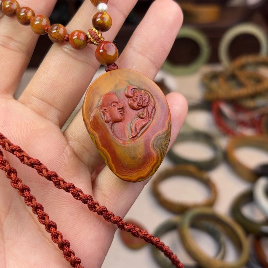 玛瑙/玉髓颈饰未镶嵌荼*战国红