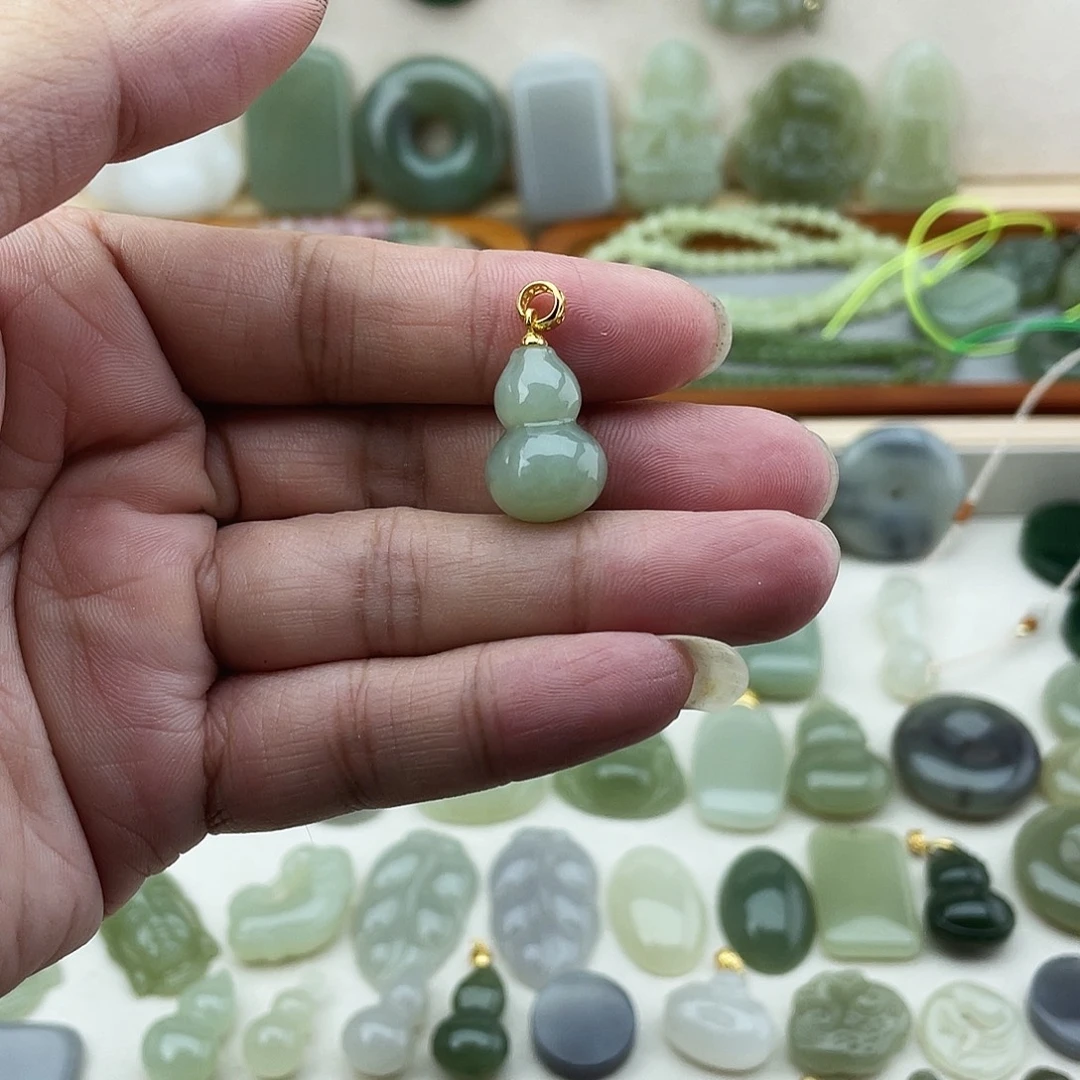 吊坠(不含链)银S925镶嵌和田玉