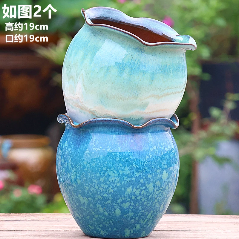 简约大口径透气花盆适合多肉绿植三角梅盆栽家用大号花盆