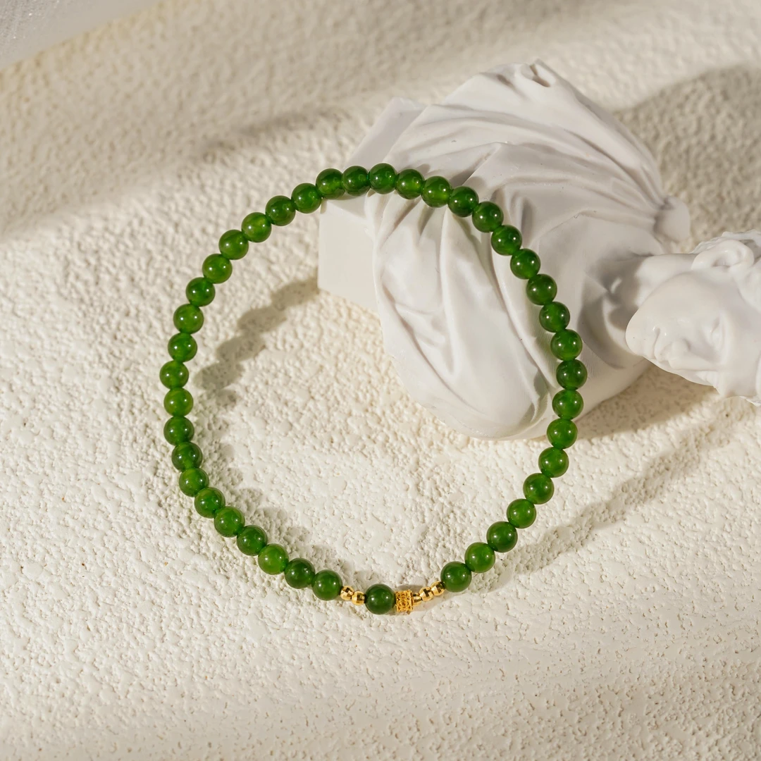 【百才尽收】碧玉圆珠手串（天然珠宝多样性发其一）