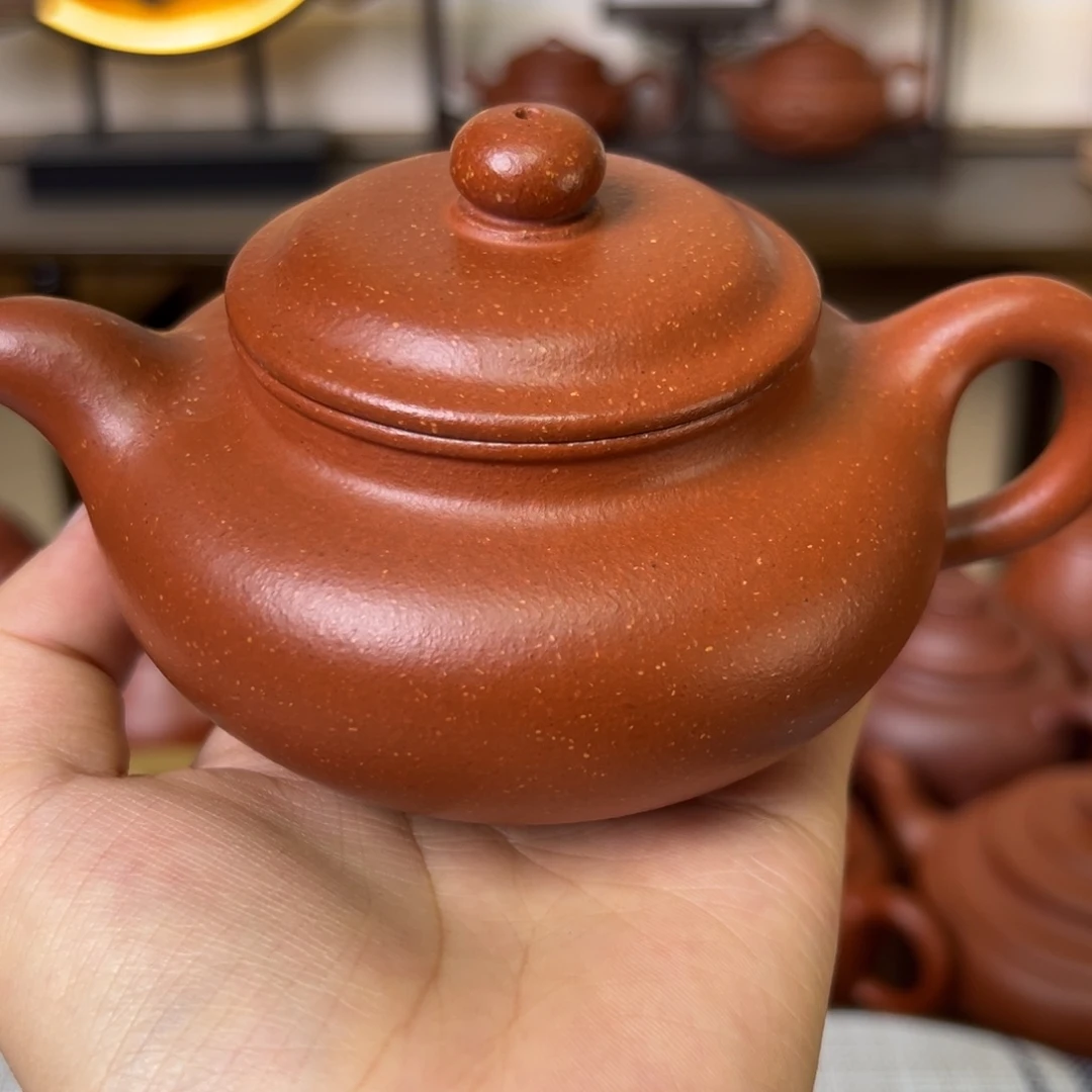 紫砂茶壶紫砂壶仿古壶红降坡200cc