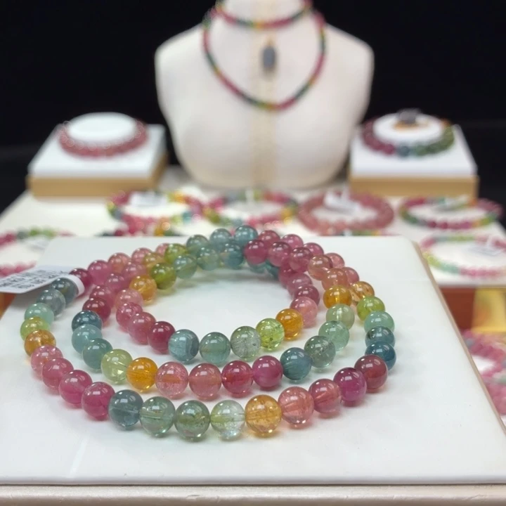 碧玺手链未镶嵌6.5mm+