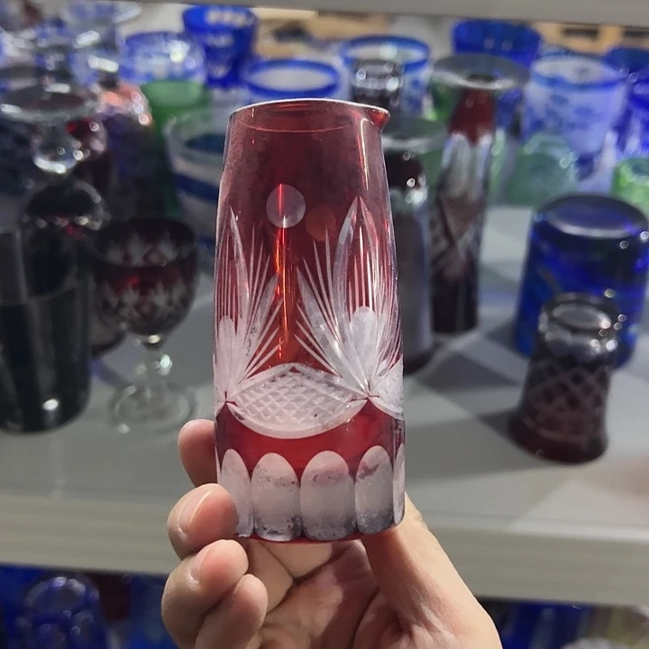 手柄款水晶玻璃微瑕一个