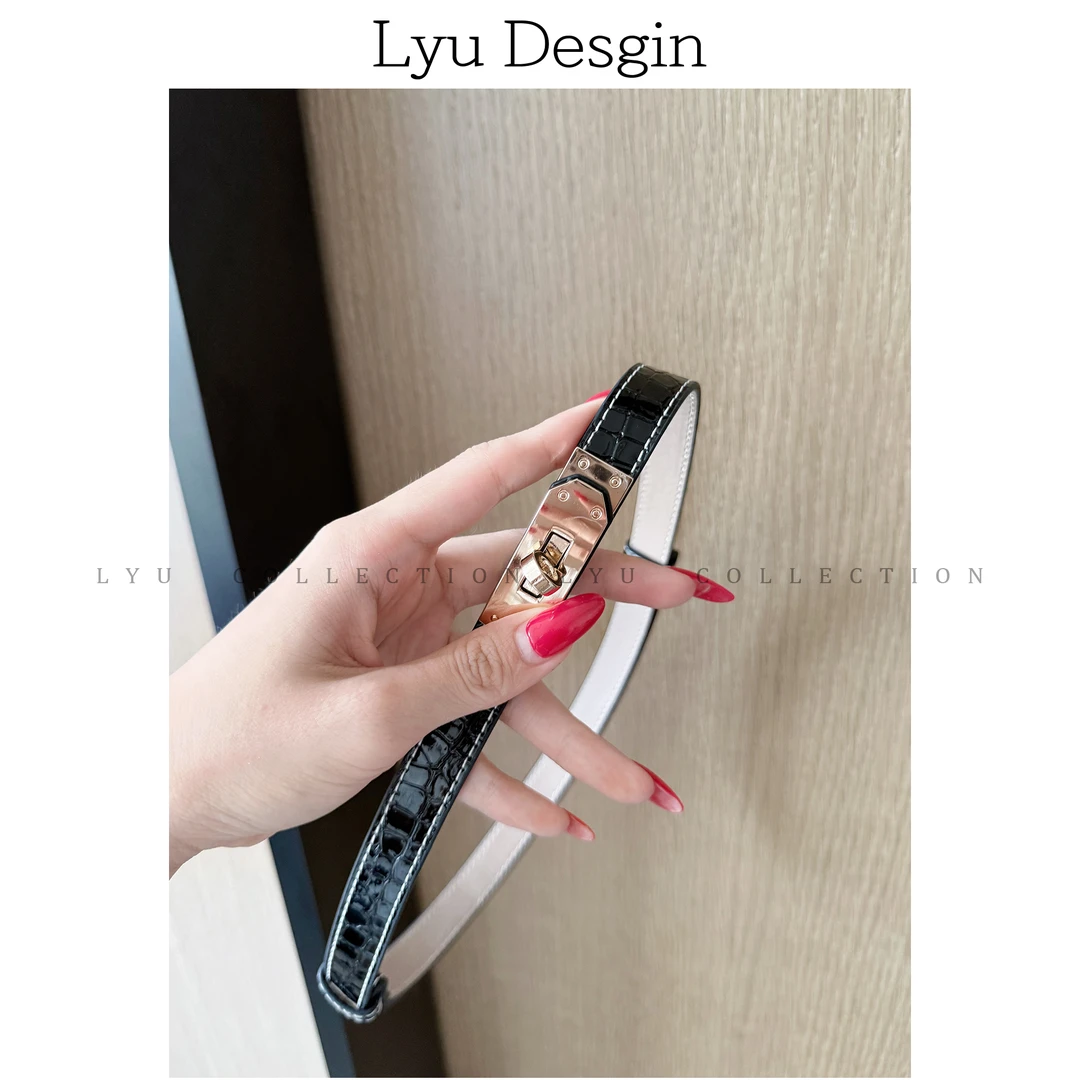 LYU【点睛】定制款鳄鱼皮纹百搭质感腰带 DP001