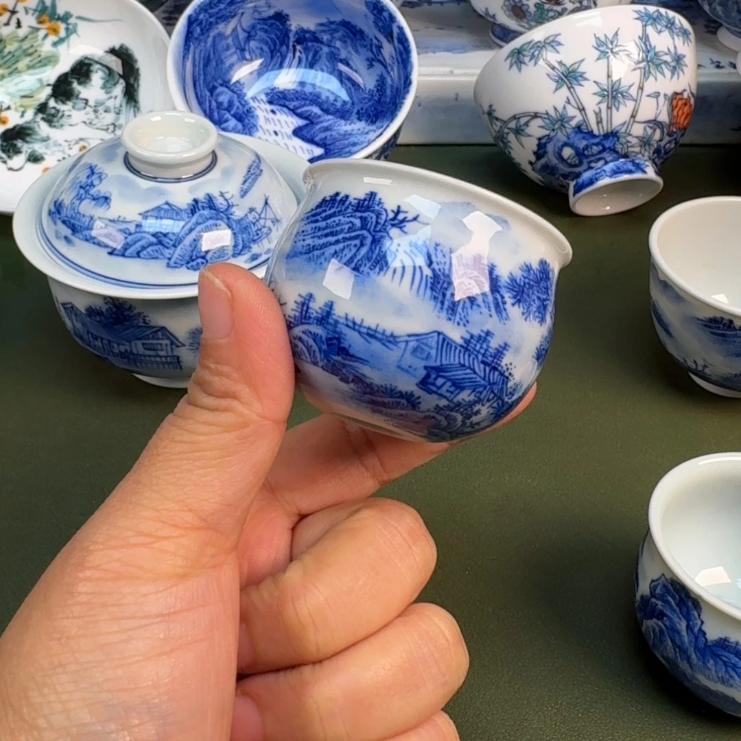 陶瓷景德镇纯手绘茶具圆圆236