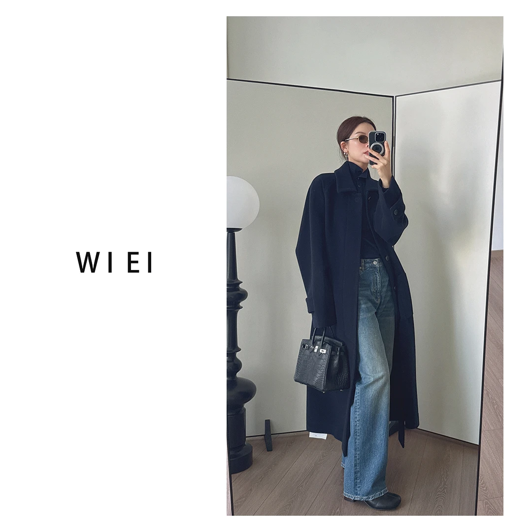 《WI EI》比弗利大衣*超细腻澳毛&羊绒_经典复古翻领大衣W25407511