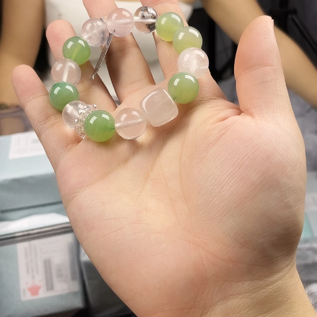 手串银S925镀金镶嵌水晶