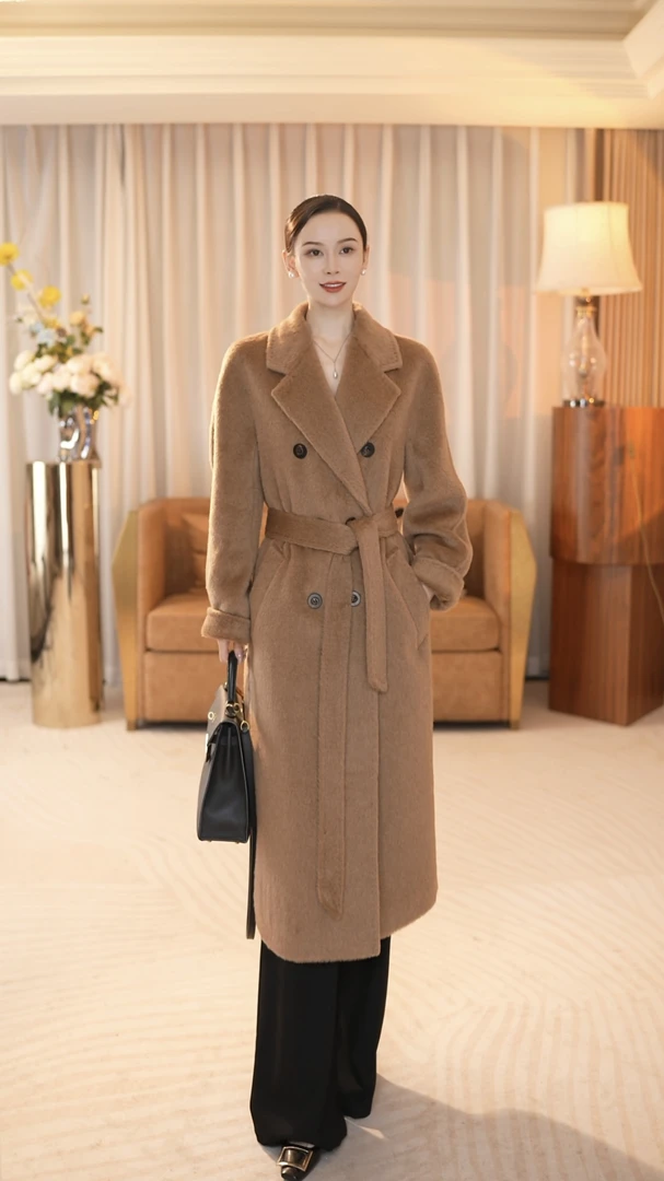 【皇室婴驼】羊驼中的天花板大衣超御寒保暖带里衬加厚801长款大衣