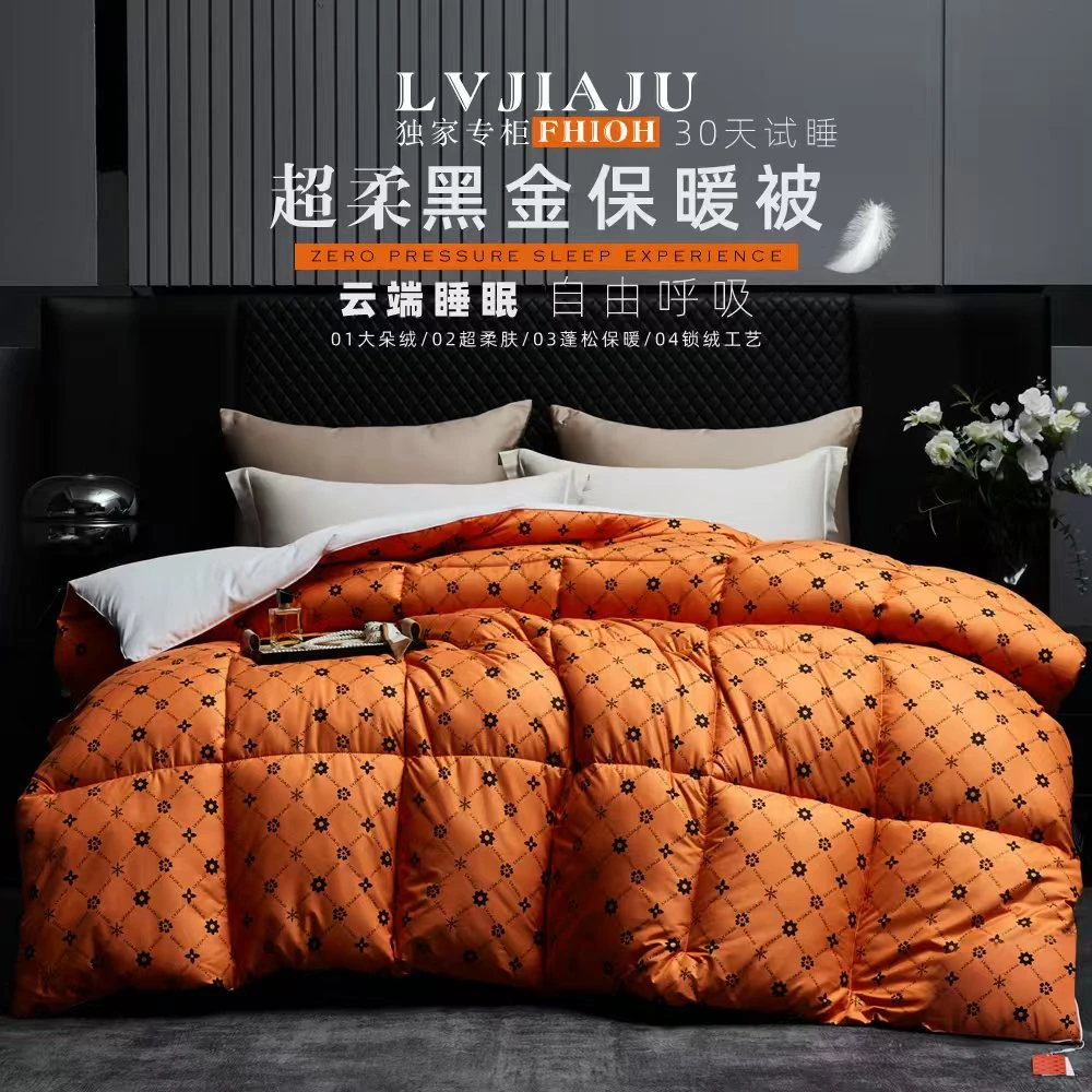 【LVJAJU】商场专柜羽丝绒被95白鹅绒丝绒被加厚保暖冬被羽绒被芯