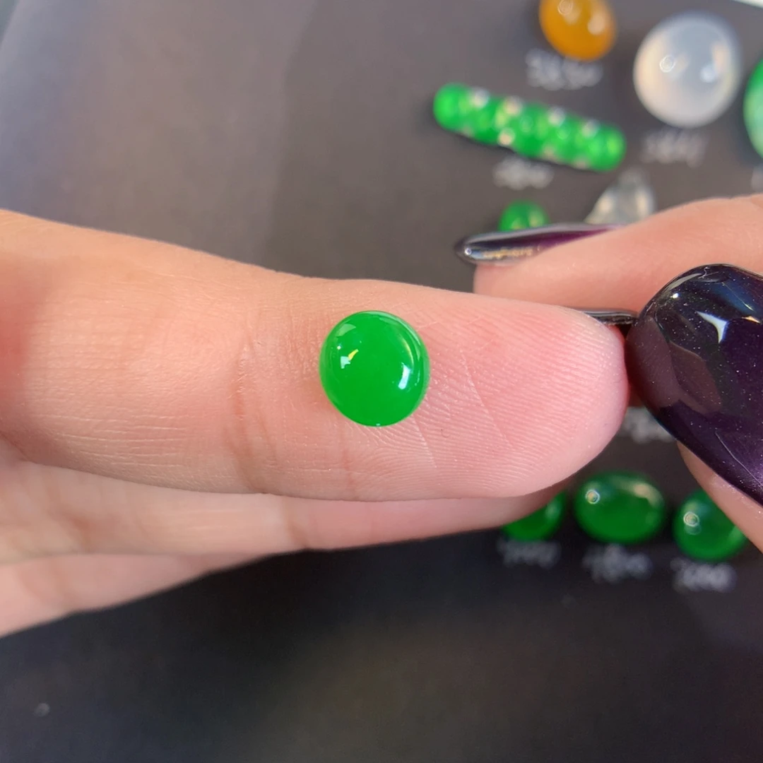 翡翠散珠翡翠6.76-6.35-2.71